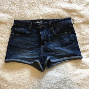Size 12 mossimo high rise jean shorts